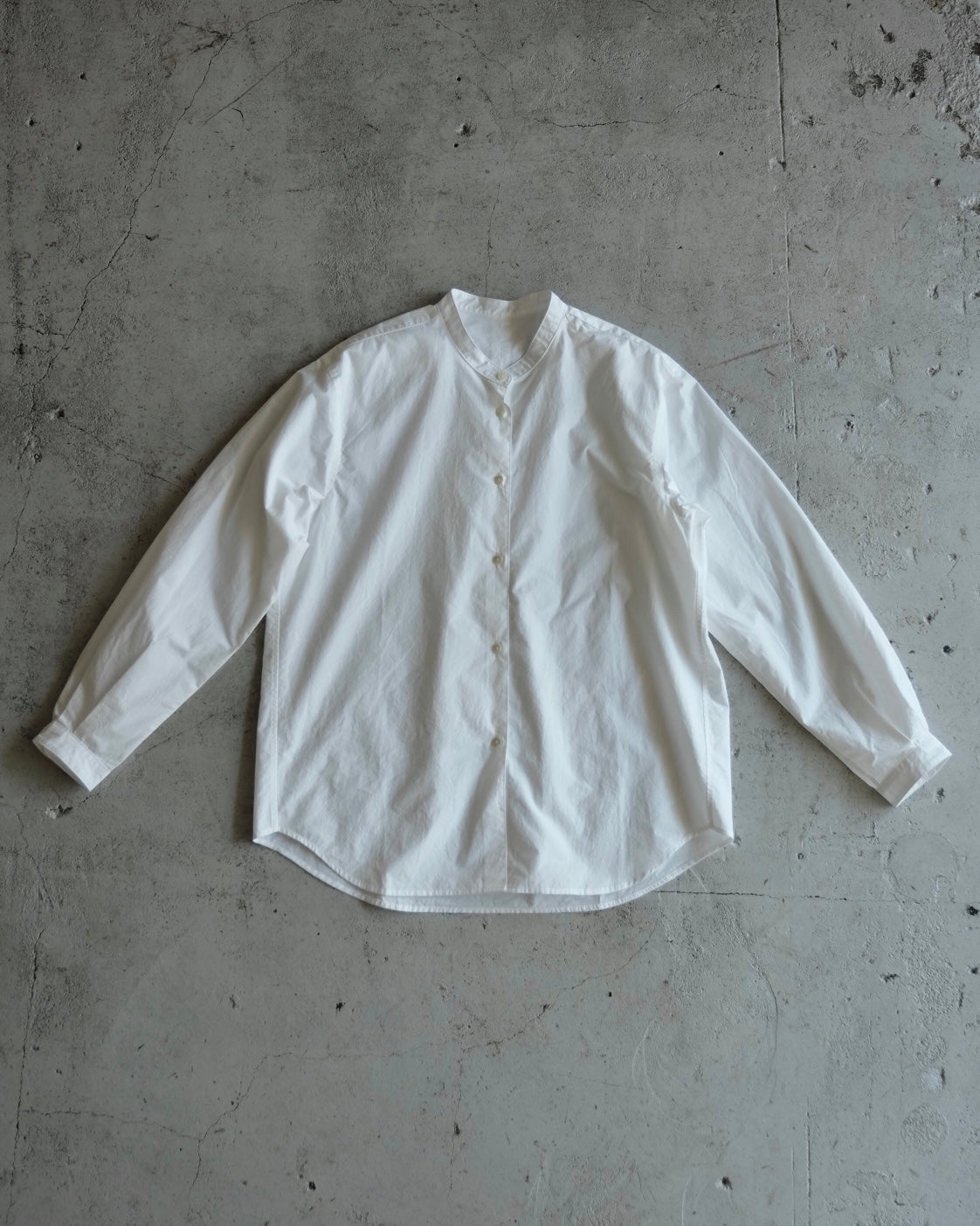 C&S別注バンドカラー長袖シャツ Sサイズ(C&S Cotton Papier)
