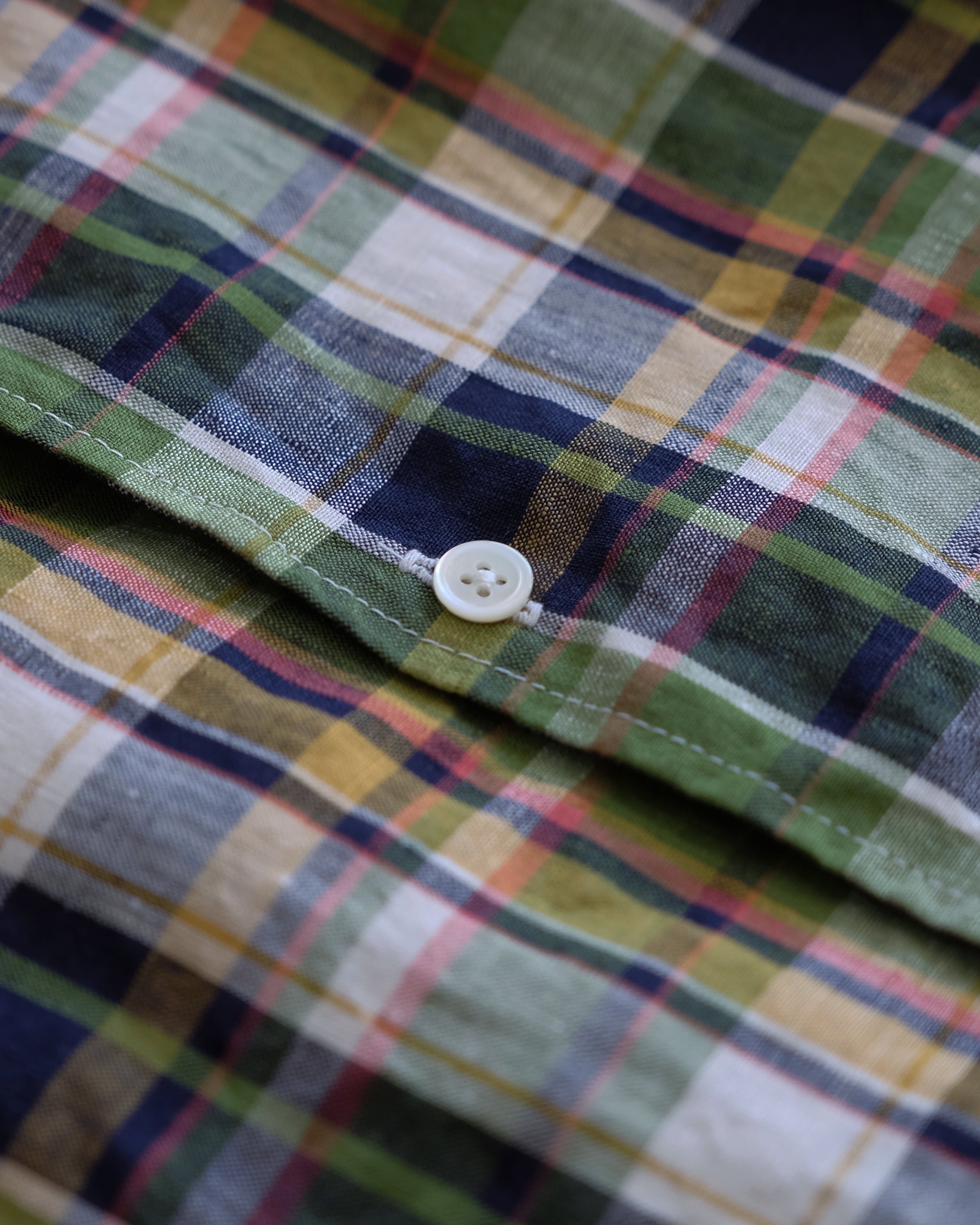 スタンダードシャツ半袖(LINEN CHECK)