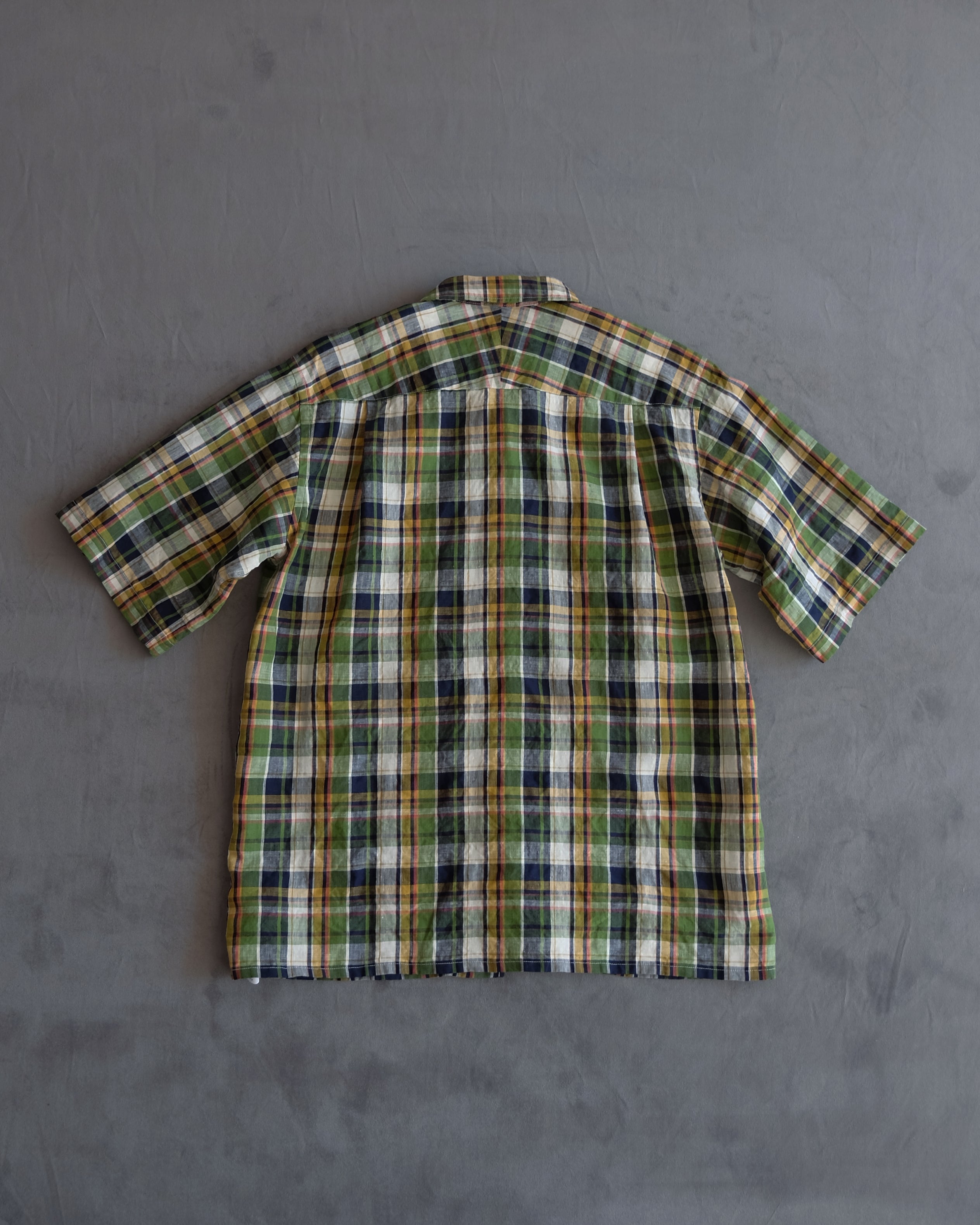 スタンダードシャツ半袖(LINEN CHECK)