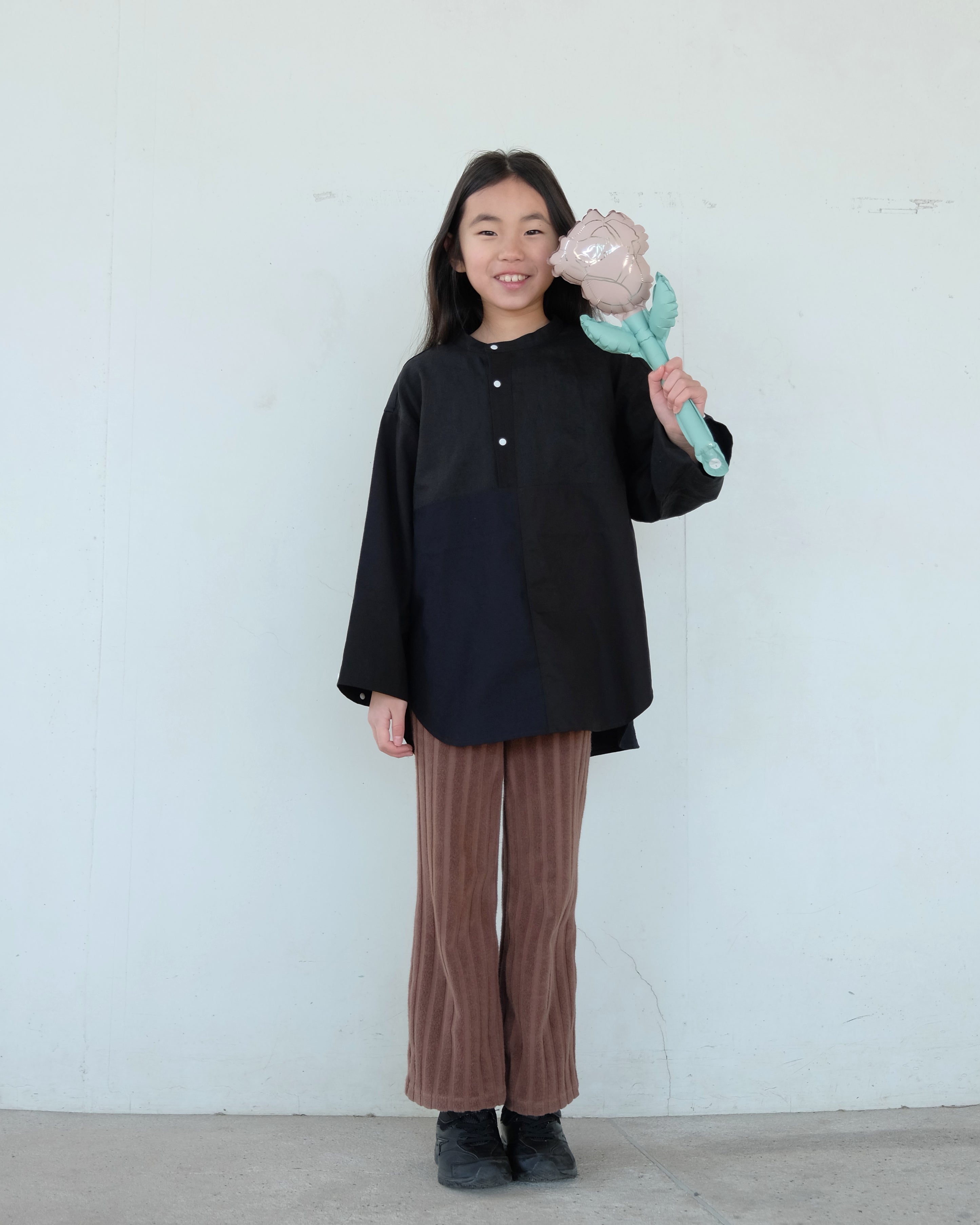 まかないシャツKIDS(BLACK and DARK NAVY)Mサイズ