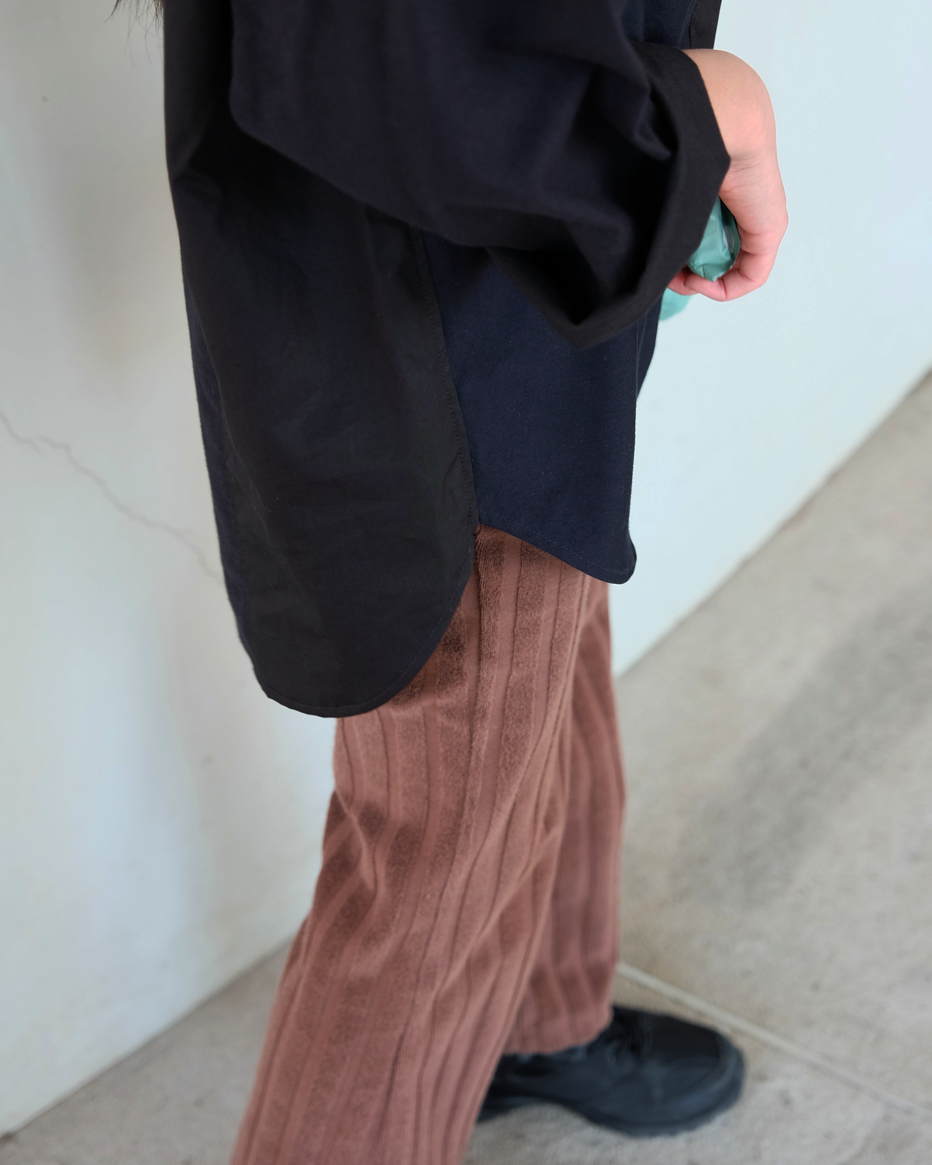 まかないシャツKIDS(BLACK and DARK NAVY)Mサイズ