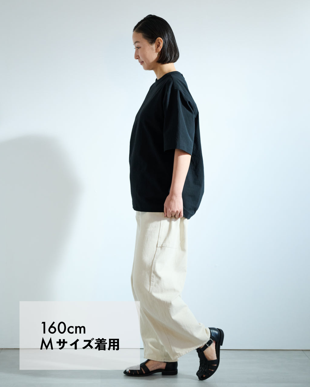 シャツ屋のTシャツ「SAZANAMI COTTON」(BLACK)