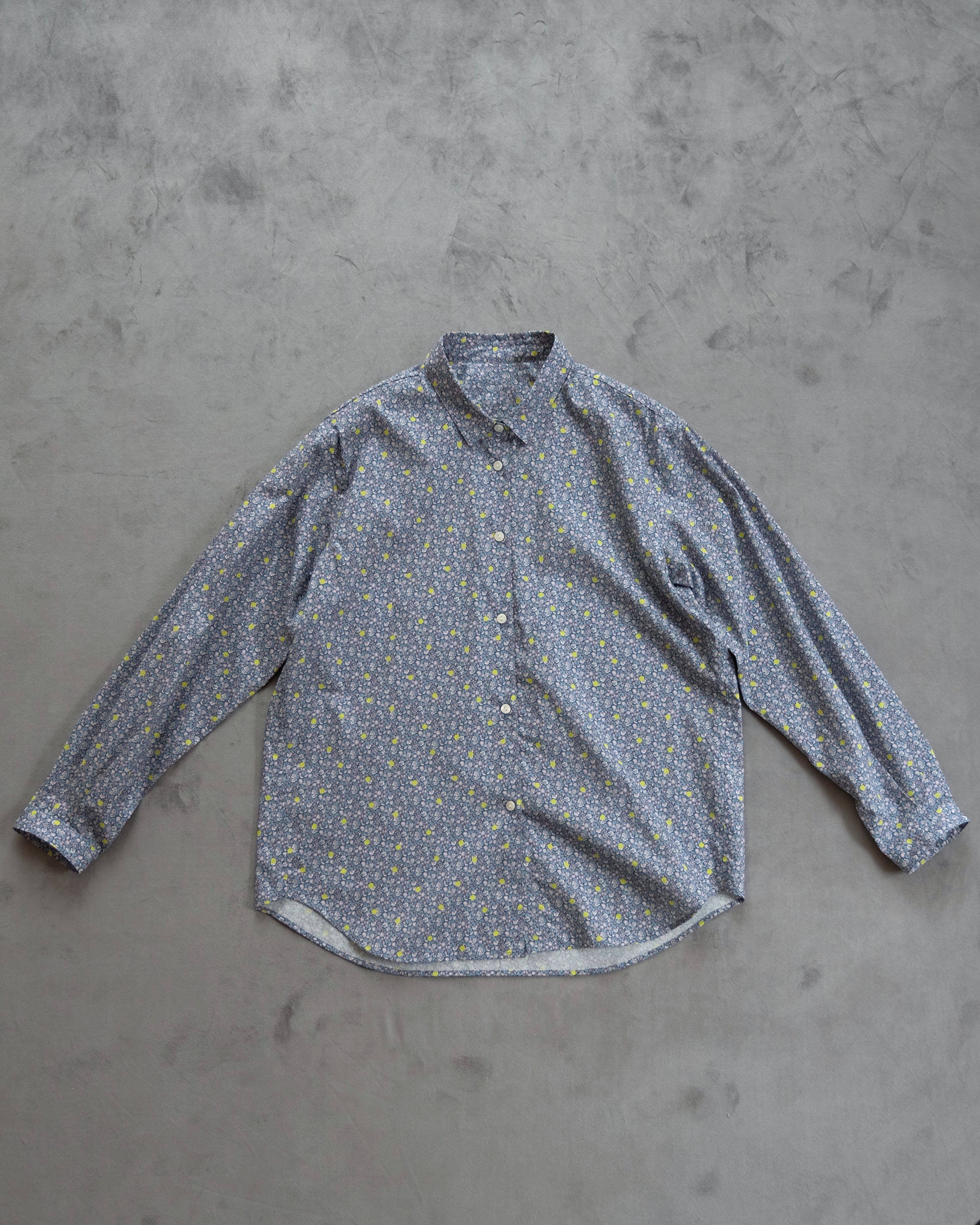 C&S別注ショートカラー長袖シャツ Sサイズ(LIBERTY abasanspot)