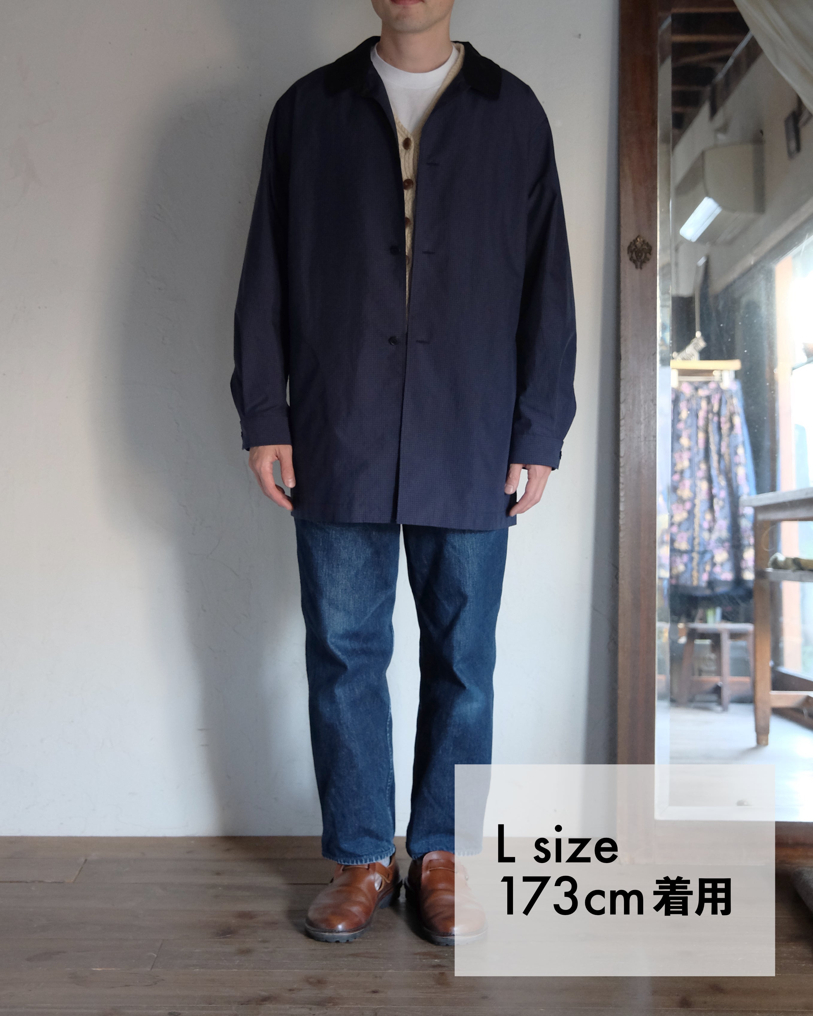 スプリングハーフコート(NAVY / BEIGE)