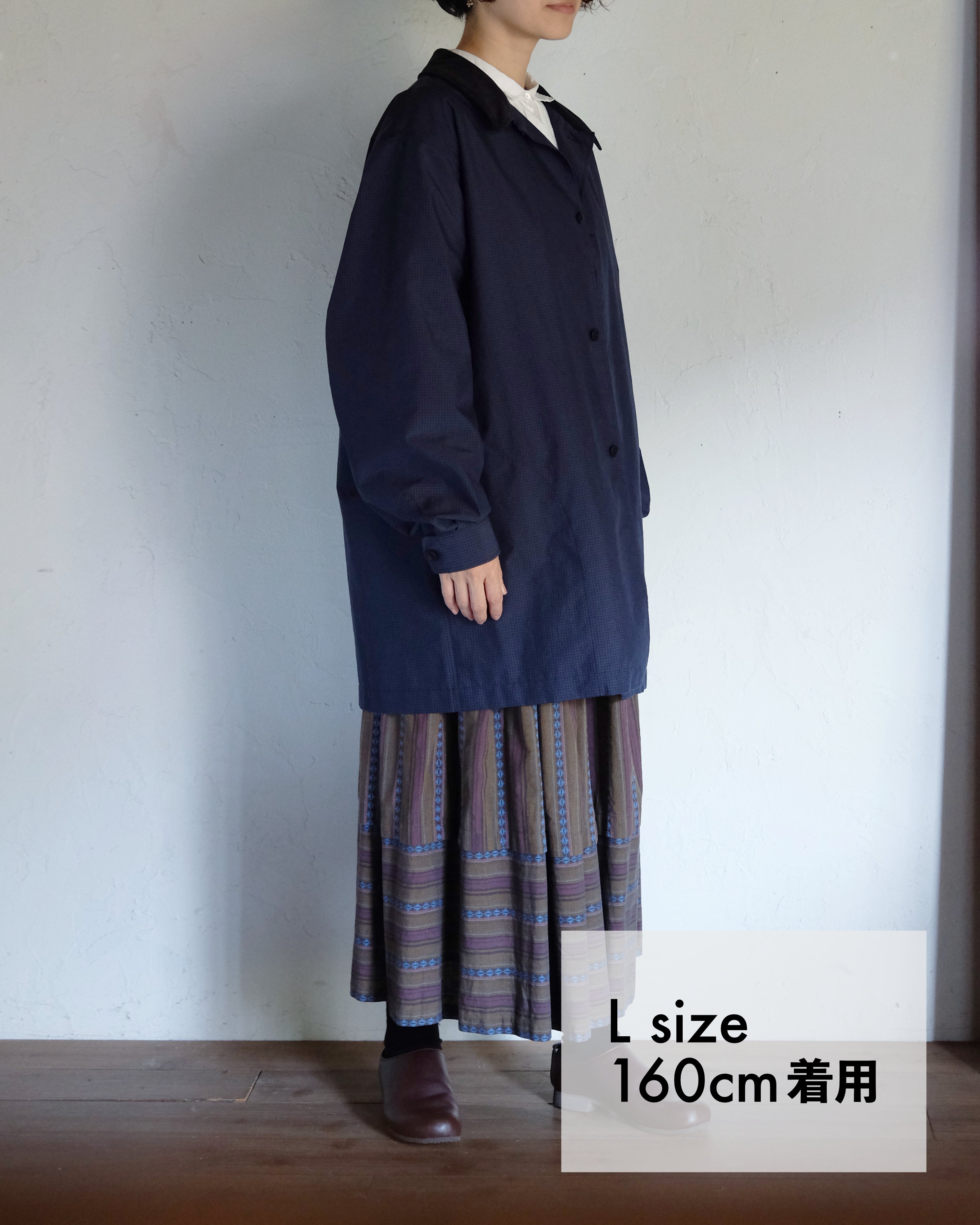 スプリングハーフコート(NAVY / BEIGE)