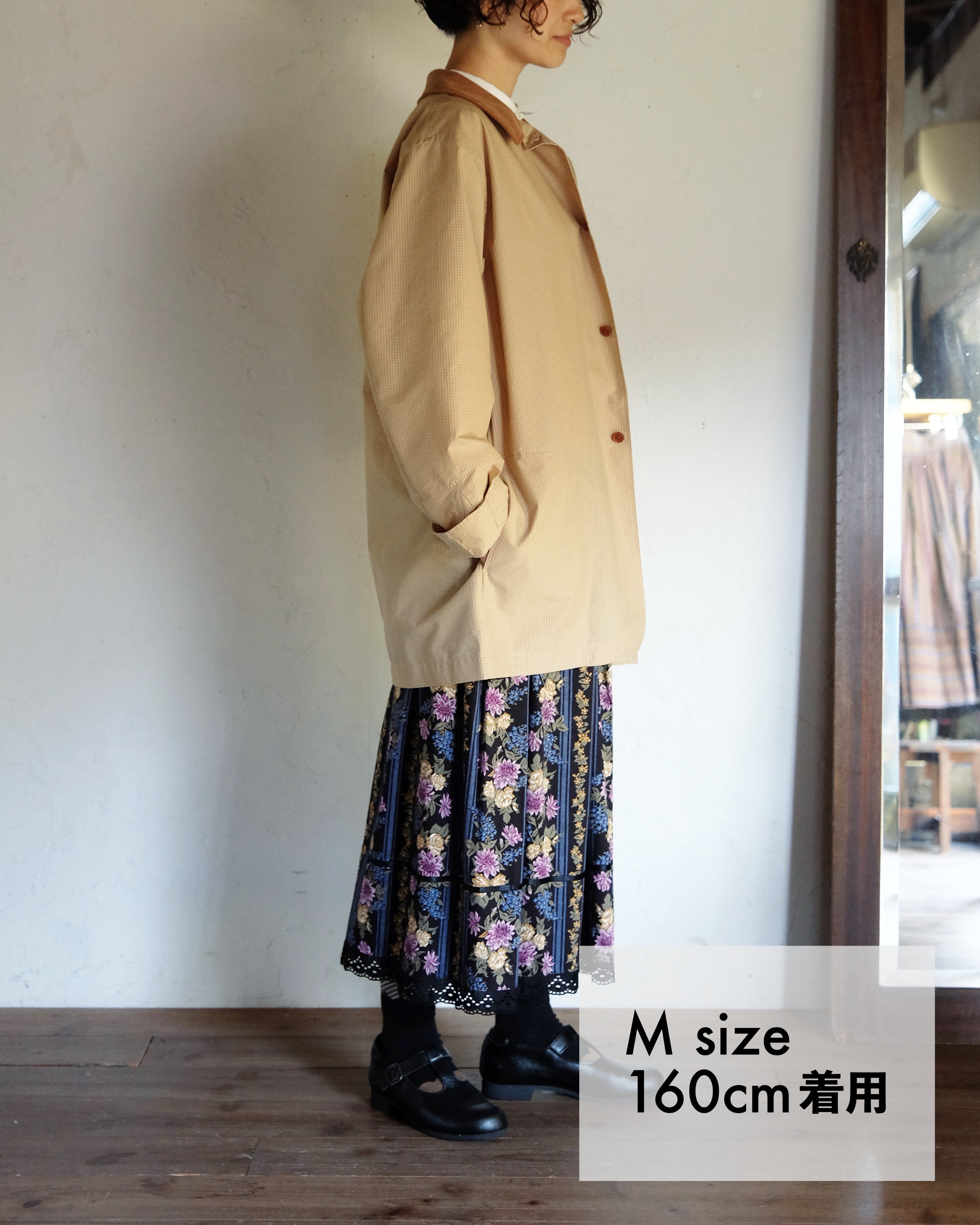 スプリングハーフコート(NAVY / BEIGE)