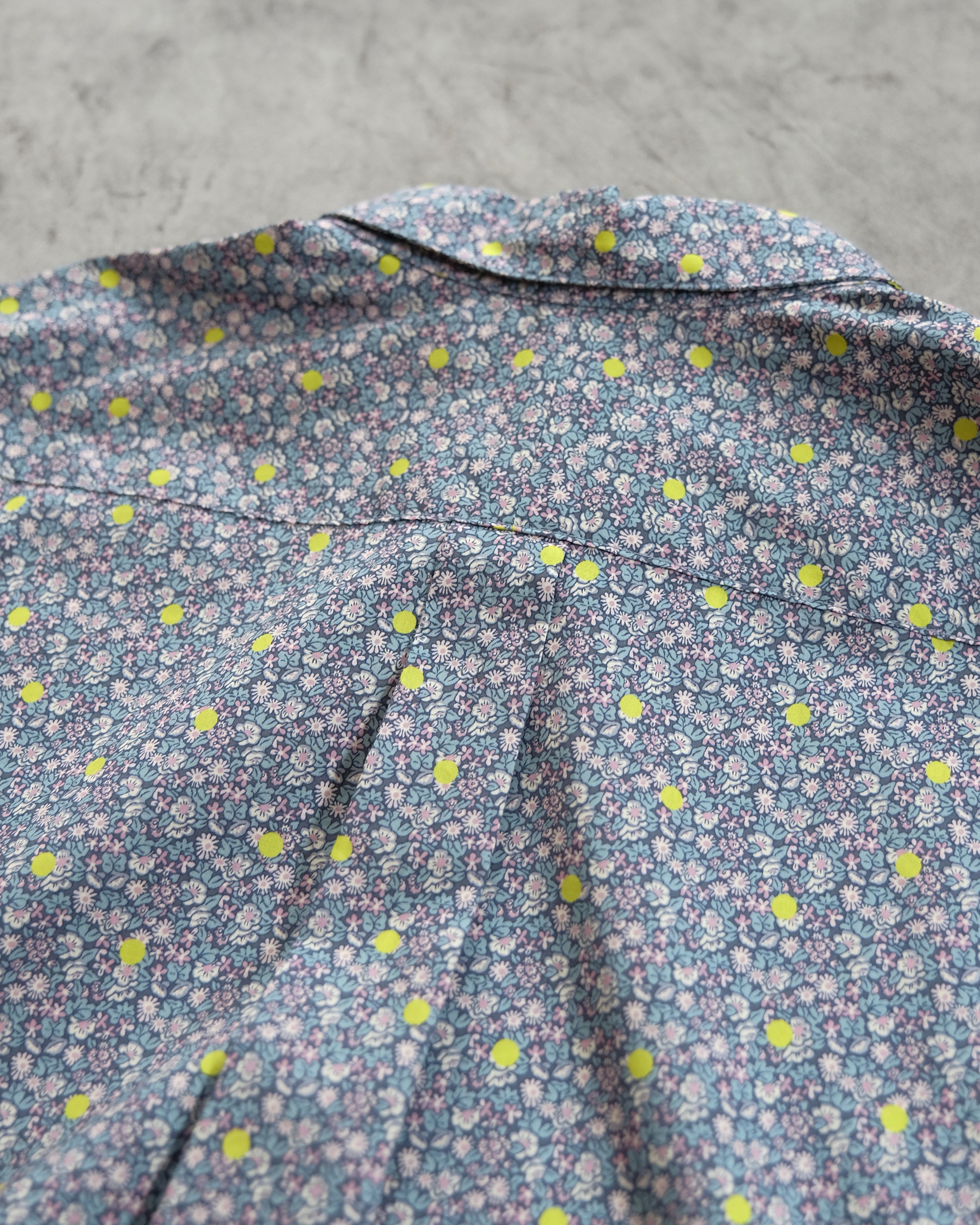 C&S別注ショートカラー長袖シャツ Sサイズ(LIBERTY abasanspot)