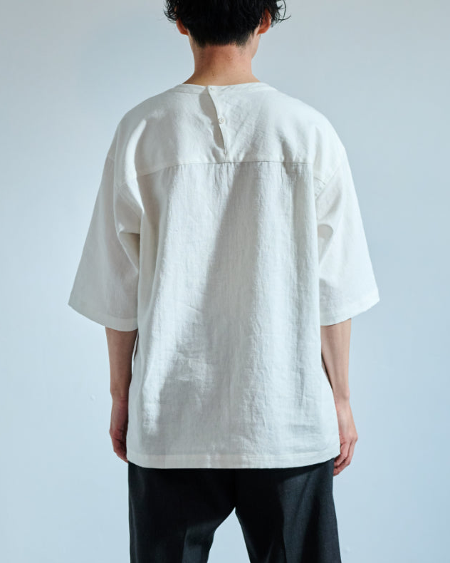 シャツ屋のTシャツ「COTTON LINEN TWILL」（OFF WHITE）XLサイズ