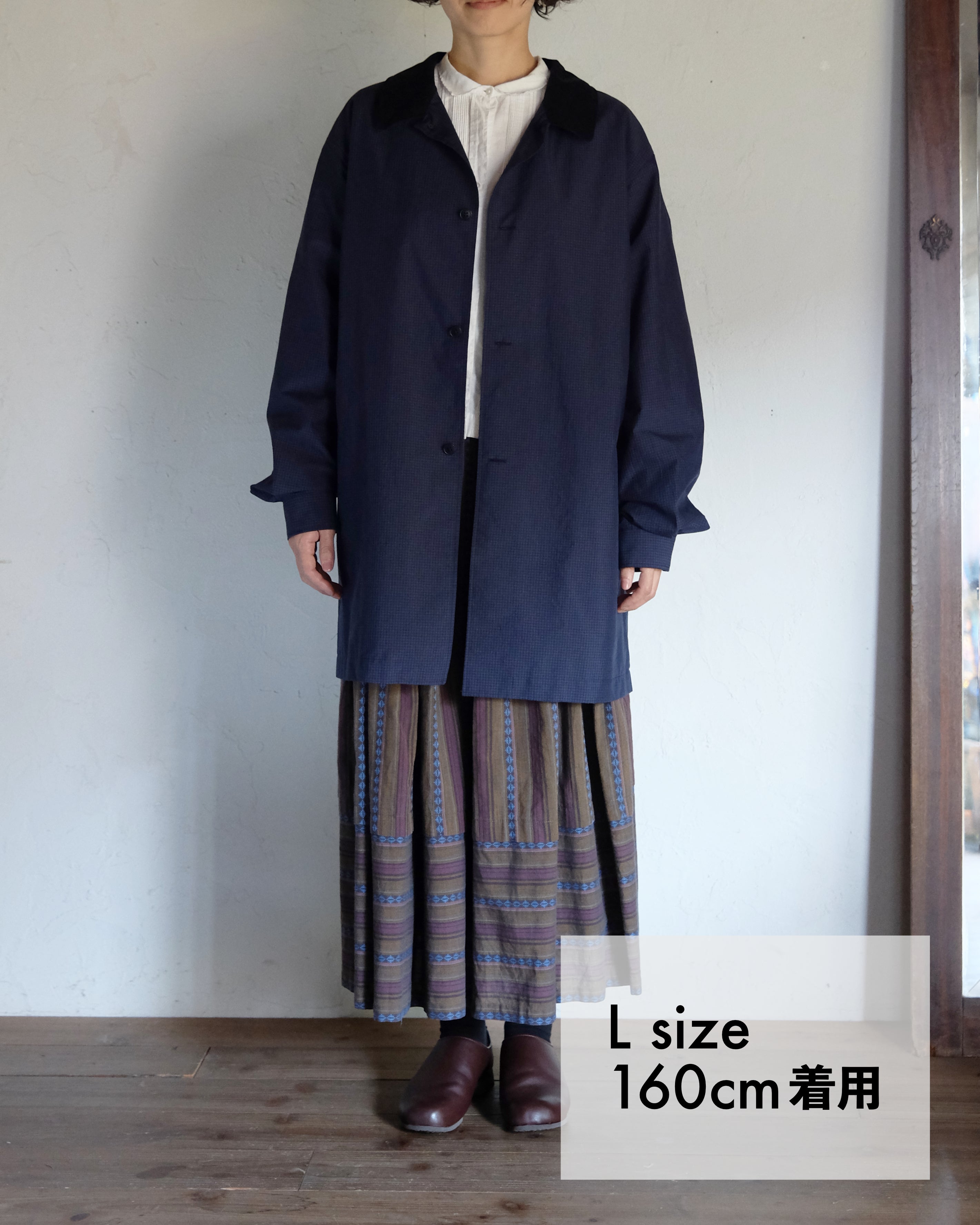 スプリングハーフコート（NAVY / BEIGE）