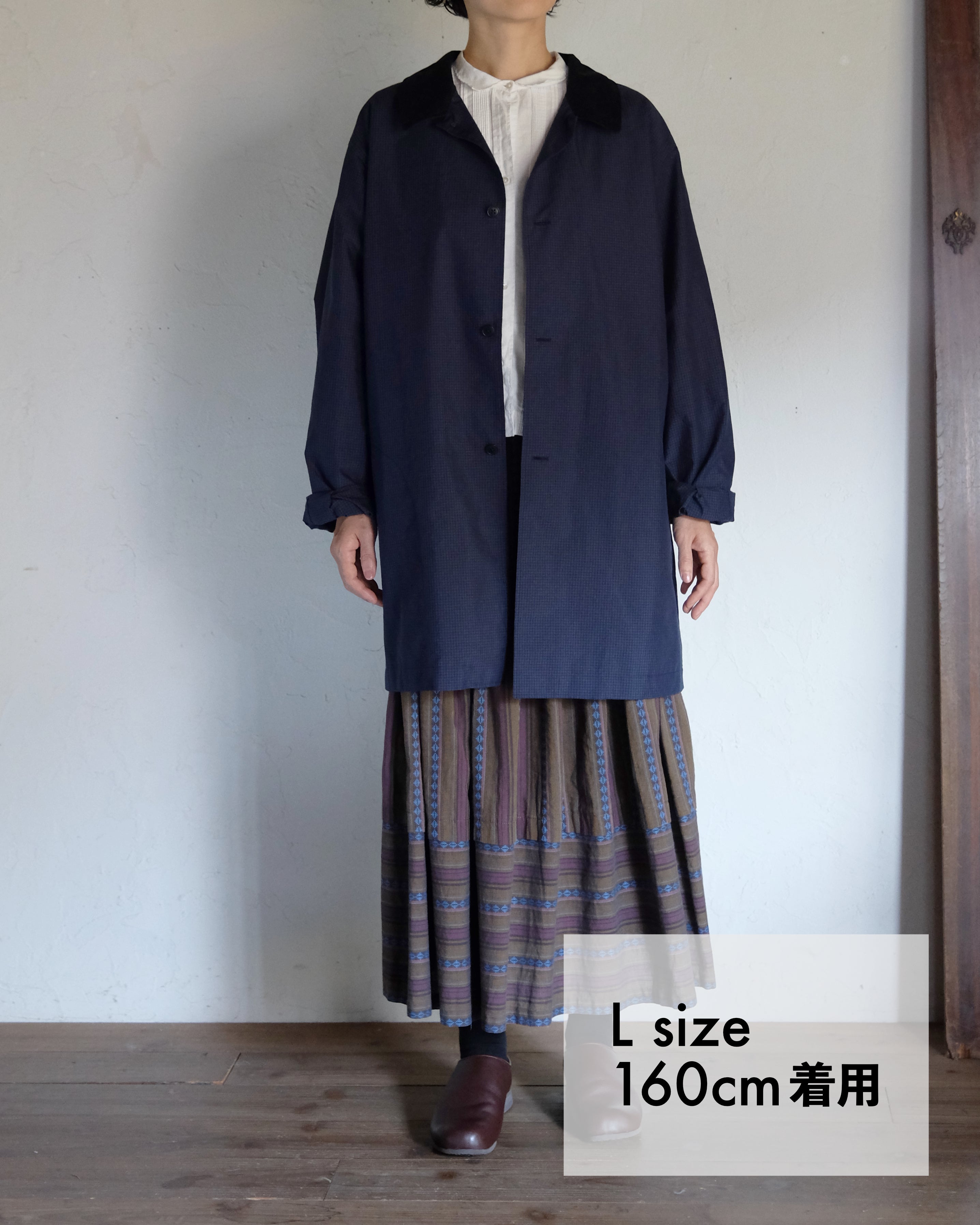 スプリングハーフコート（NAVY / BEIGE）