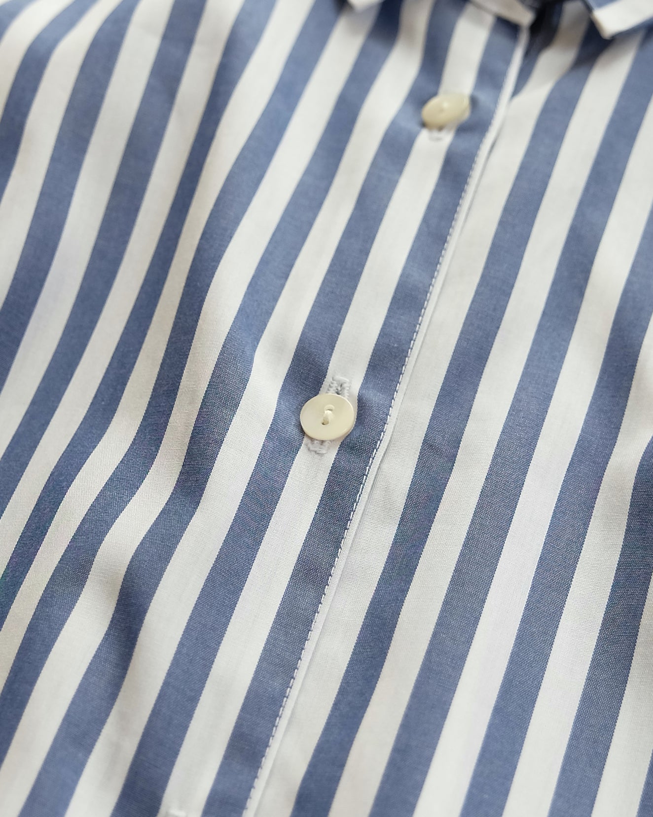 C&S別注ショートカラー長袖シャツ Mサイズ（c&s 100/2 Stripe）