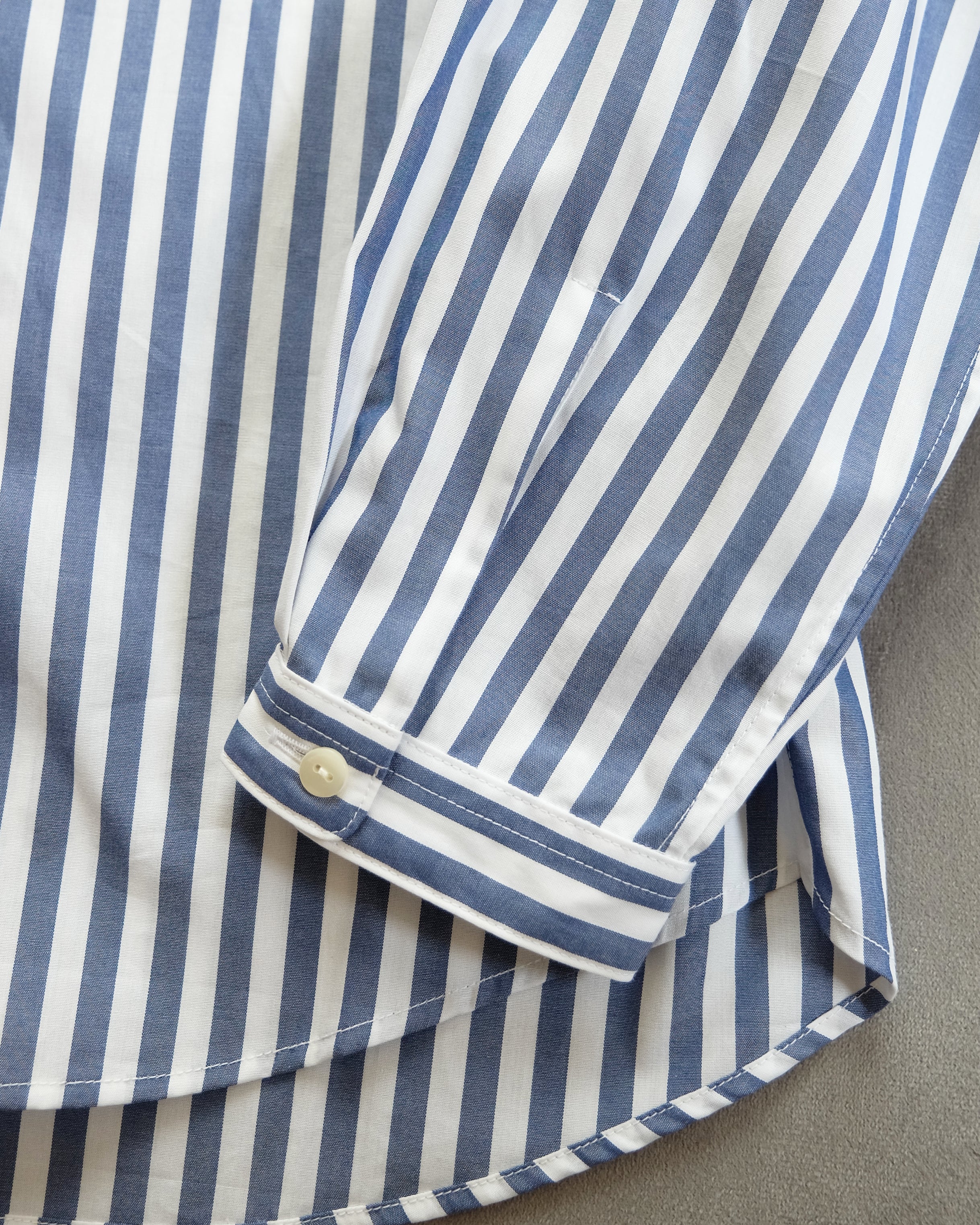 C&S別注ショートカラー長袖シャツ Mサイズ（c&s 100/2 Stripe）