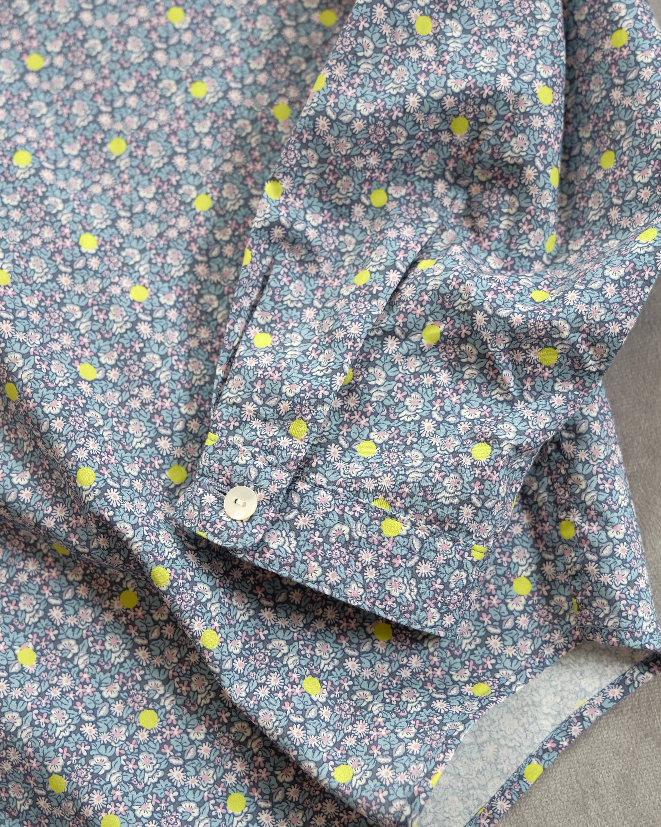 C&S別注ショートカラー長袖シャツ Sサイズ（LIBERTY abasanspot）