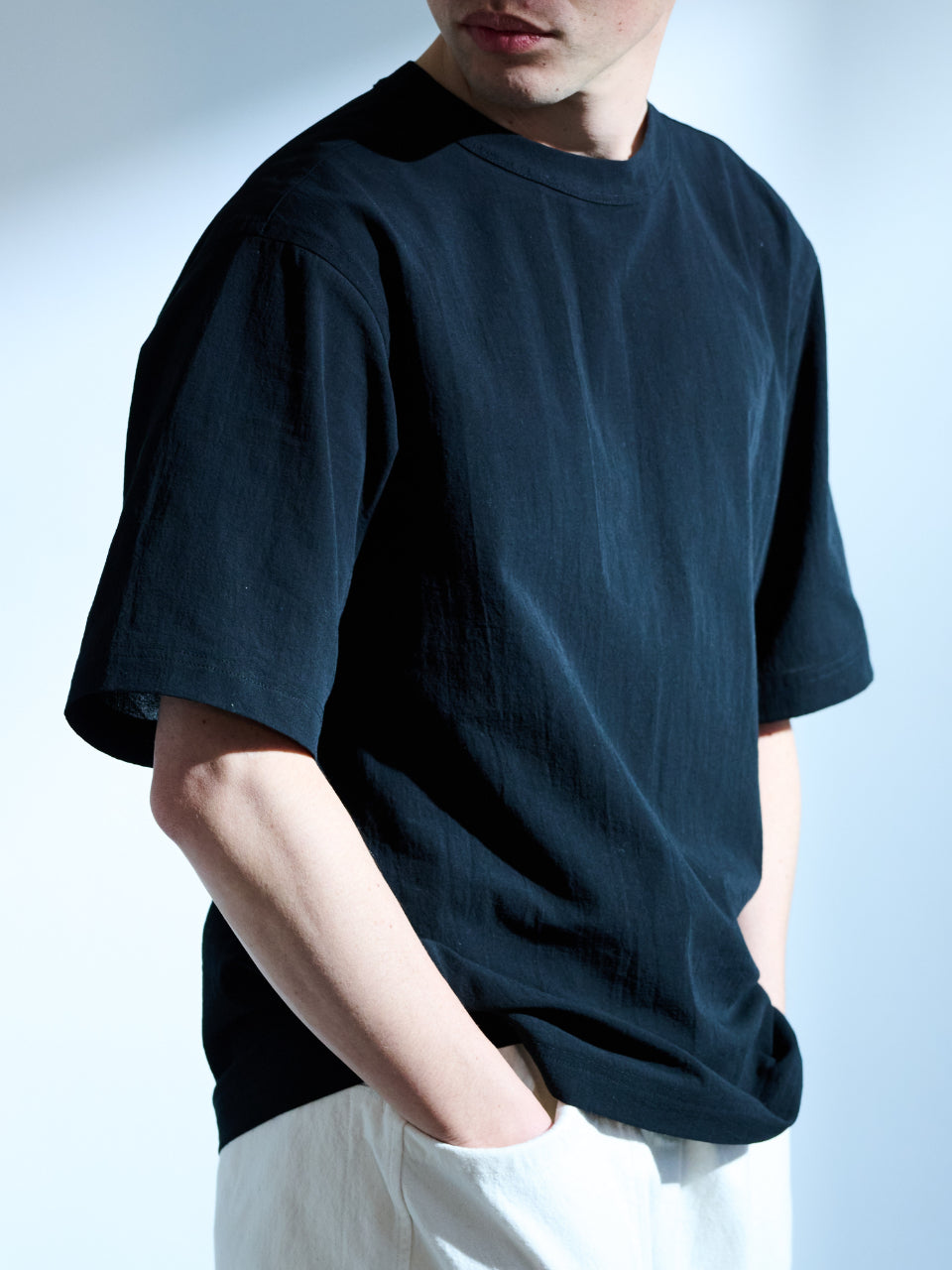 シャツ屋のTシャツ「SAZANAMI COTTON」（BLACK）