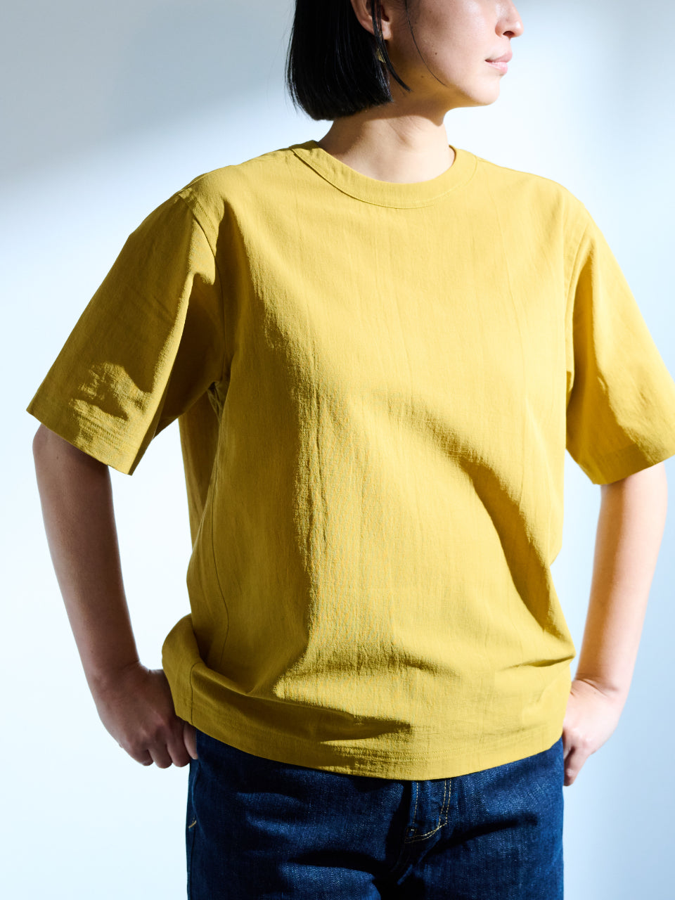 シャツ屋のTシャツ「SAZANAMI COTTON」（MUSTARD）